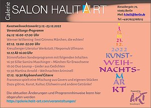 Programm zur Ausstellung