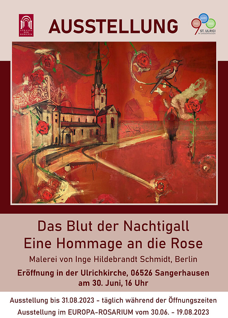 Inge H. Schmidt Plakat Rosenausstellung