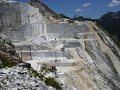 Ein Steinbruch am Monte Altissimo