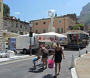 Visiting the farmer's market in Seravezza