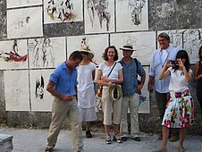 Ausstellung von Malerei in La Cappella, Toskana, Italien