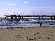 Die Versliaküste mit dem Strand von Forte dei Marmi